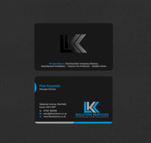 Business Card Design by INDIAN_Ashok for LKK SOLUTION SERVICES LTD | Design: #27466385