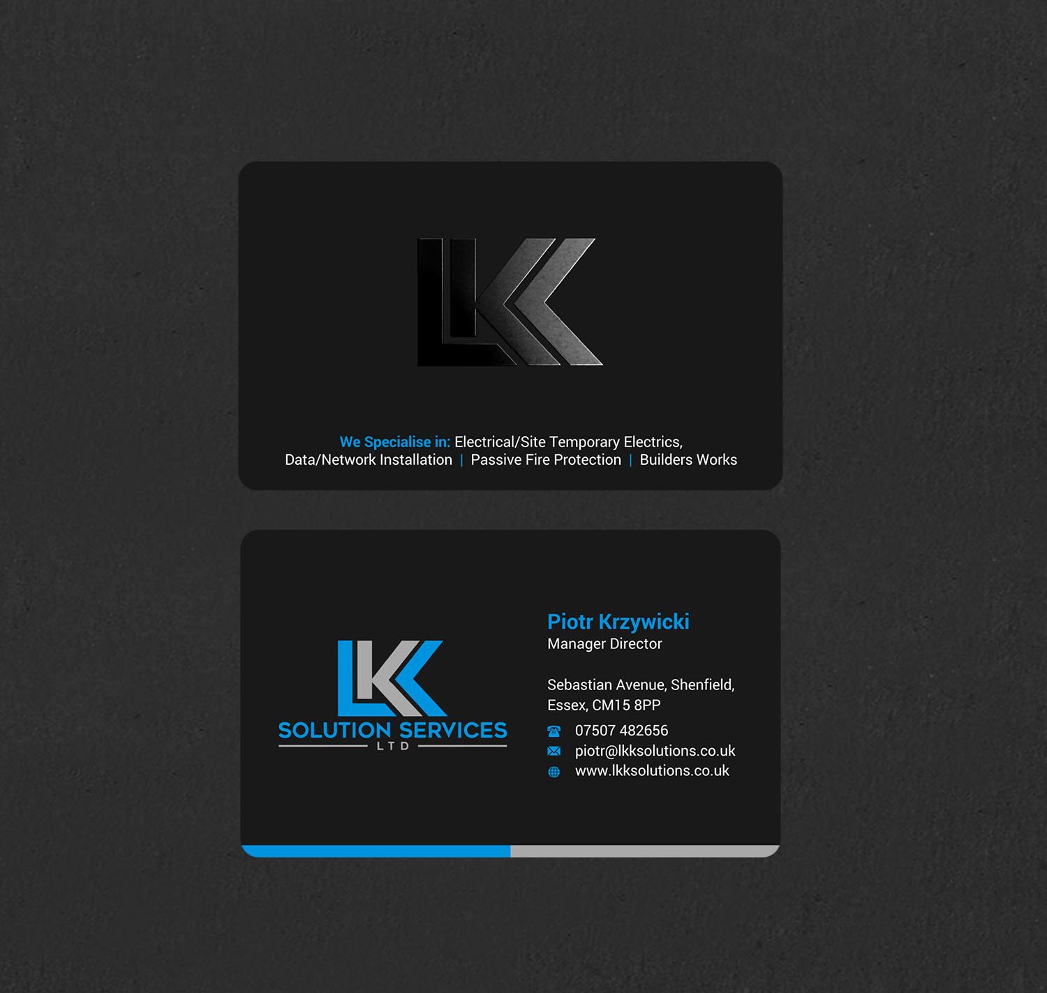 Business Card Design by INDIAN_Ashok for LKK SOLUTION SERVICES LTD | Design #27466388