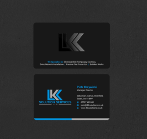 Business Card Design by INDIAN_Ashok for LKK SOLUTION SERVICES LTD | Design: #27466388