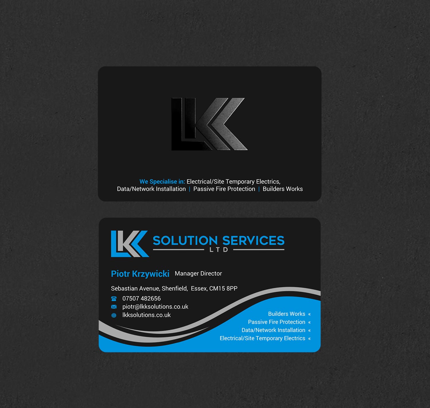 Business Card Design by INDIAN_Ashok for LKK SOLUTION SERVICES LTD | Design #27466390