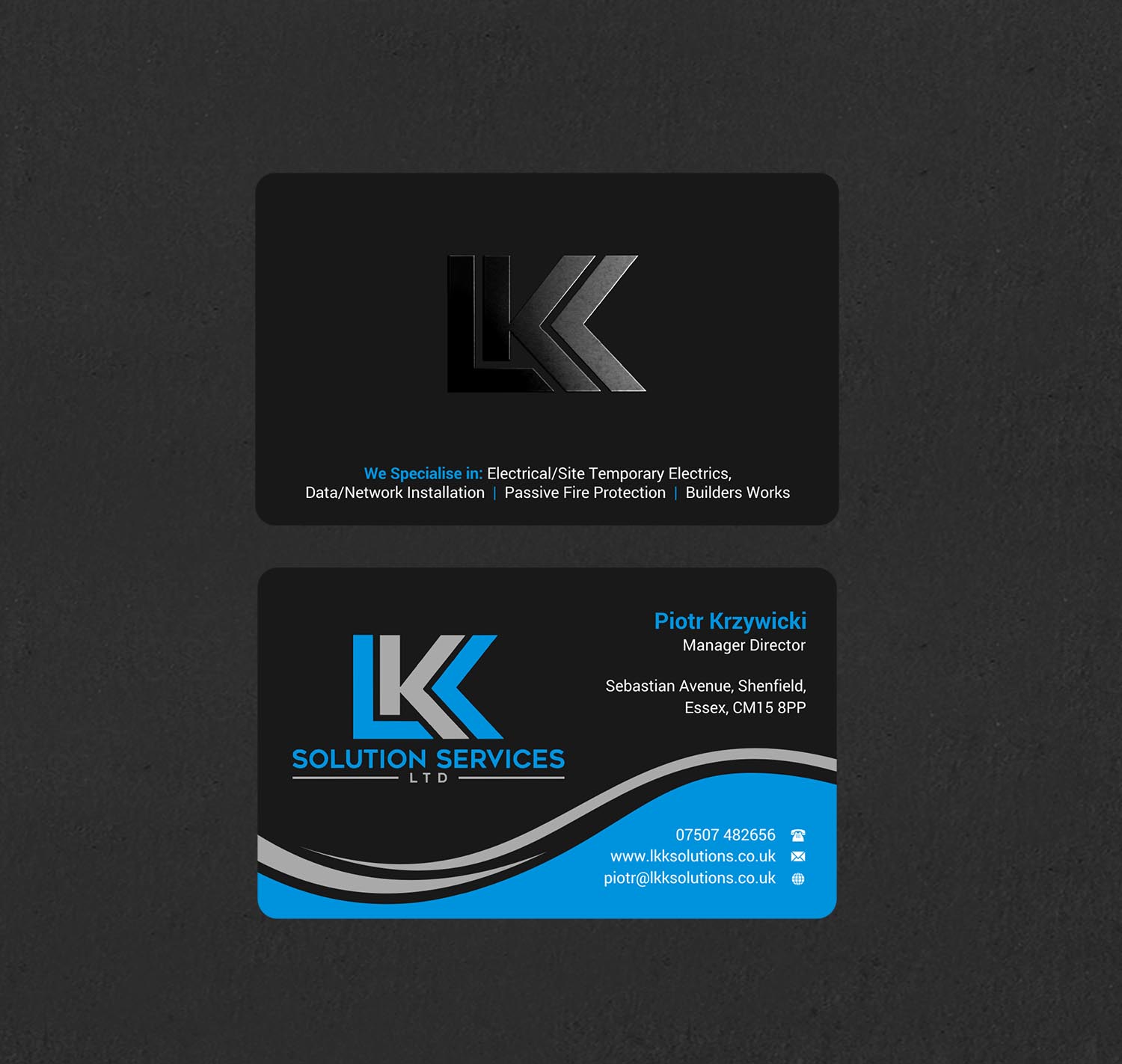 Business Card Design by INDIAN_Ashok for LKK SOLUTION SERVICES LTD | Design #27466391