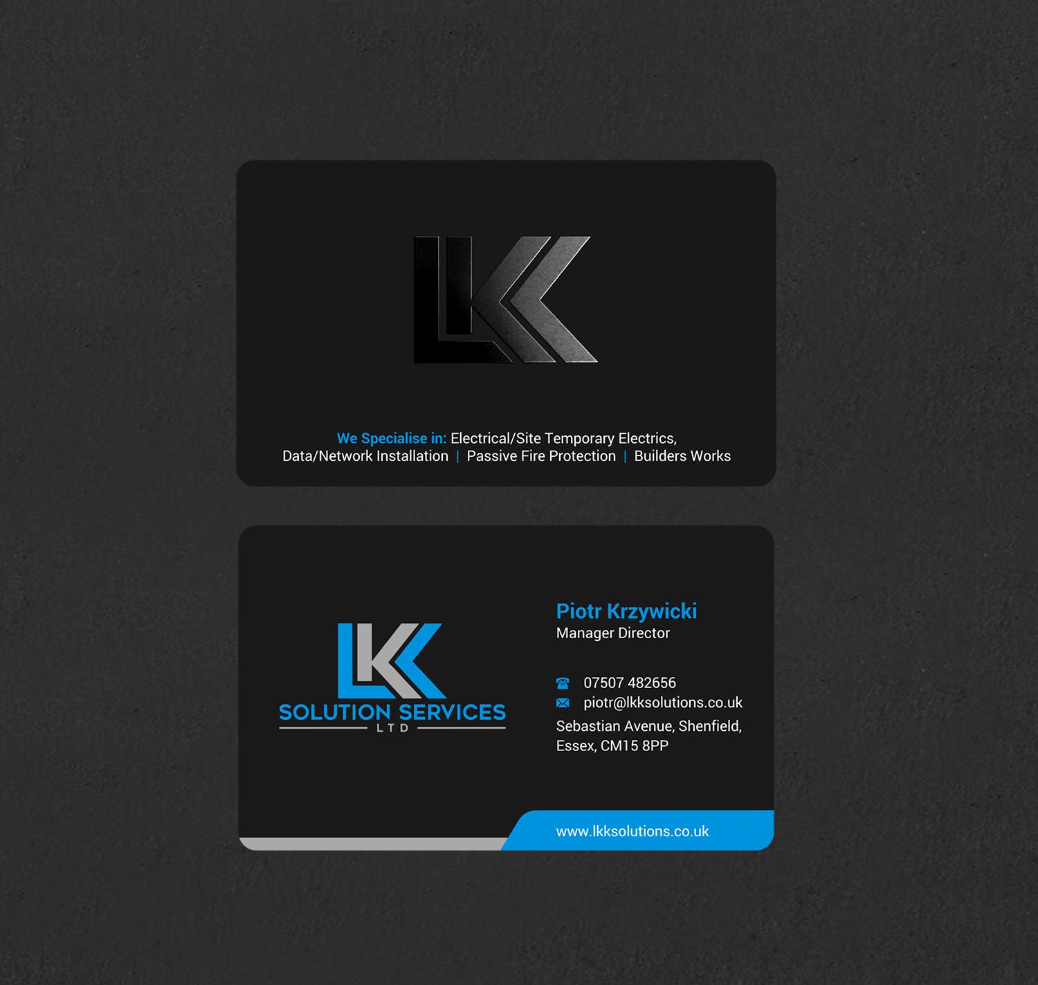 Business Card Design by INDIAN_Ashok for LKK SOLUTION SERVICES LTD | Design #27466392