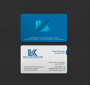 Business Card Design by INDIAN_Ashok for LKK SOLUTION SERVICES LTD | Design: #27466395