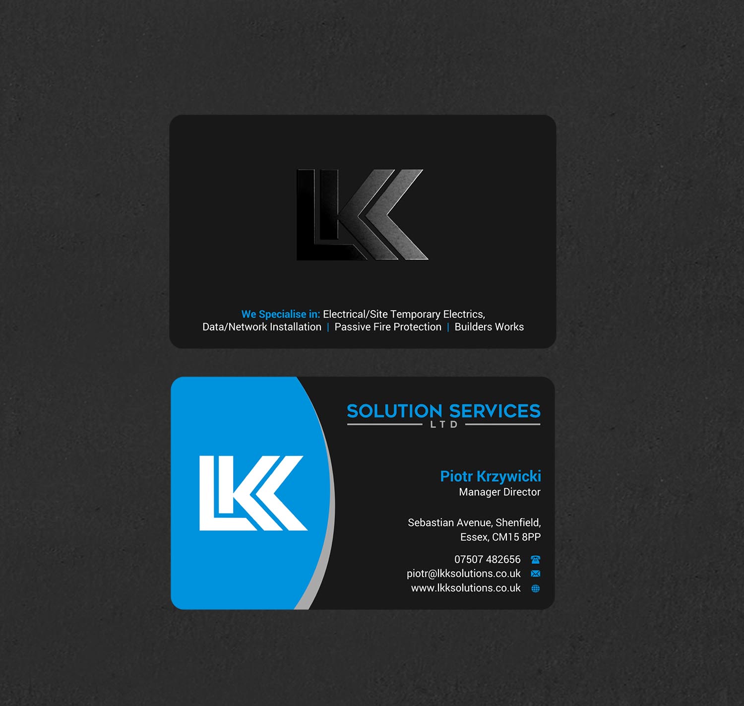 Business Card Design by INDIAN_Ashok for LKK SOLUTION SERVICES LTD | Design #27466397