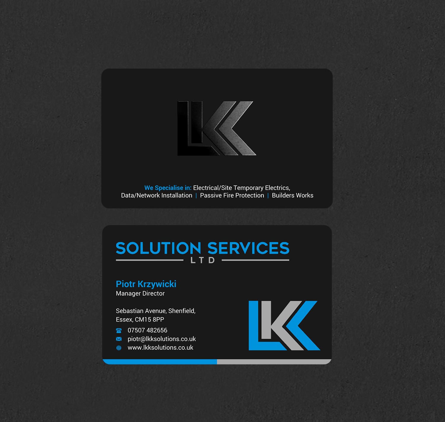 Business Card Design by INDIAN_Ashok for LKK SOLUTION SERVICES LTD | Design #27466398