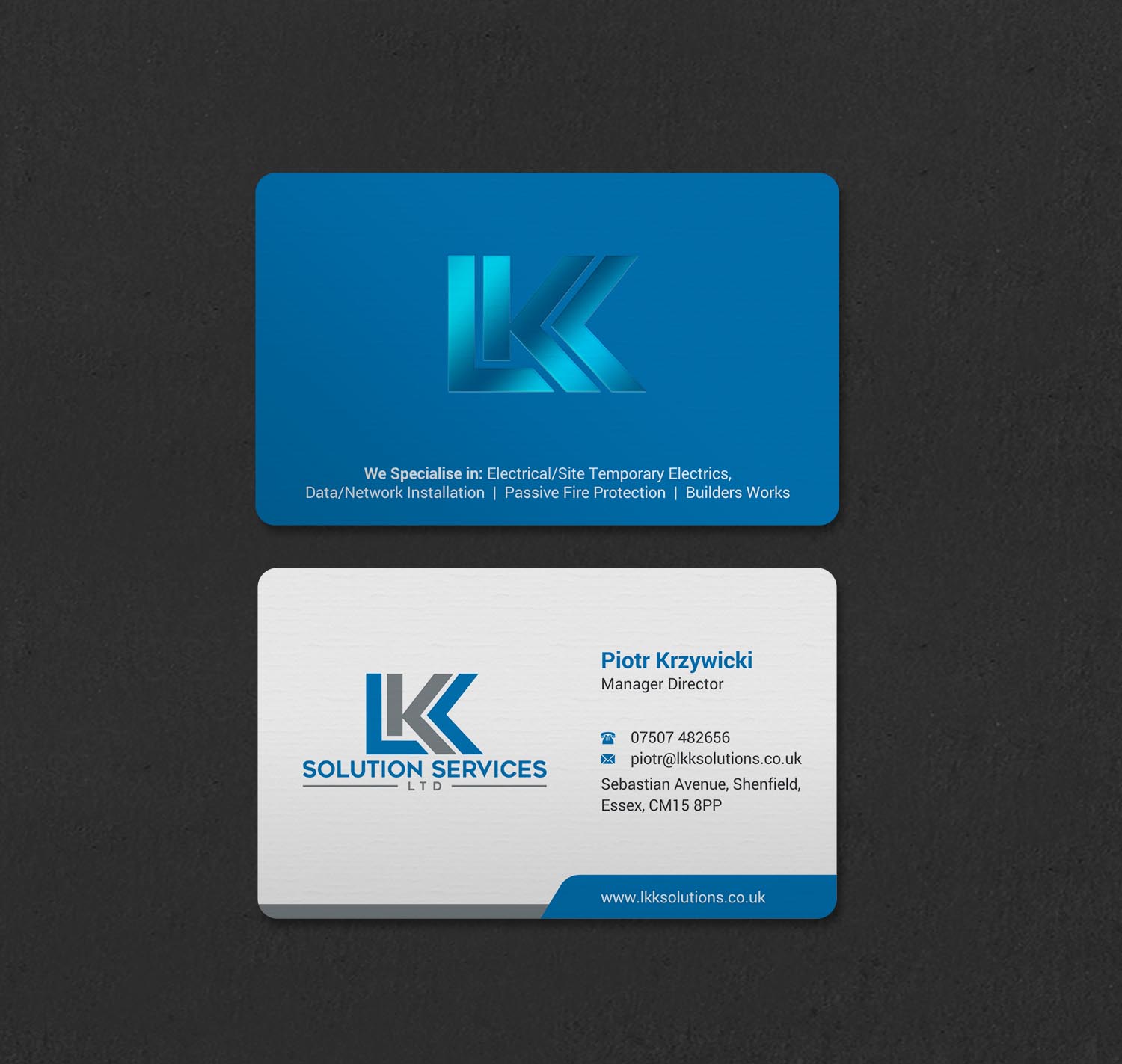 Business Card Design by INDIAN_Ashok for LKK SOLUTION SERVICES LTD | Design #27466399