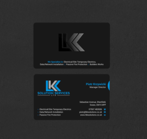 Business Card Design by INDIAN_Ashok for LKK SOLUTION SERVICES LTD | Design: #27466401