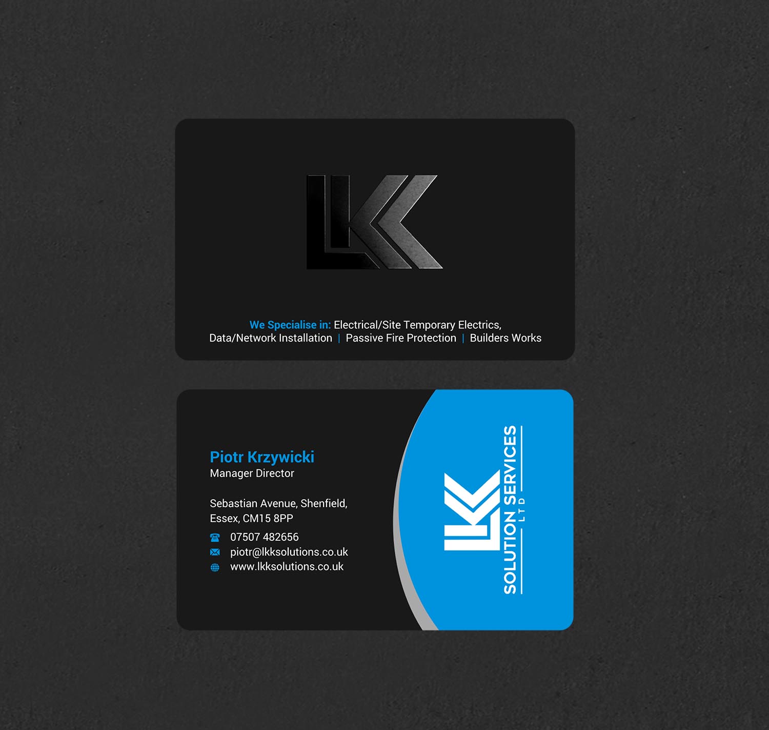 Business Card Design by INDIAN_Ashok for LKK SOLUTION SERVICES LTD | Design #27466405