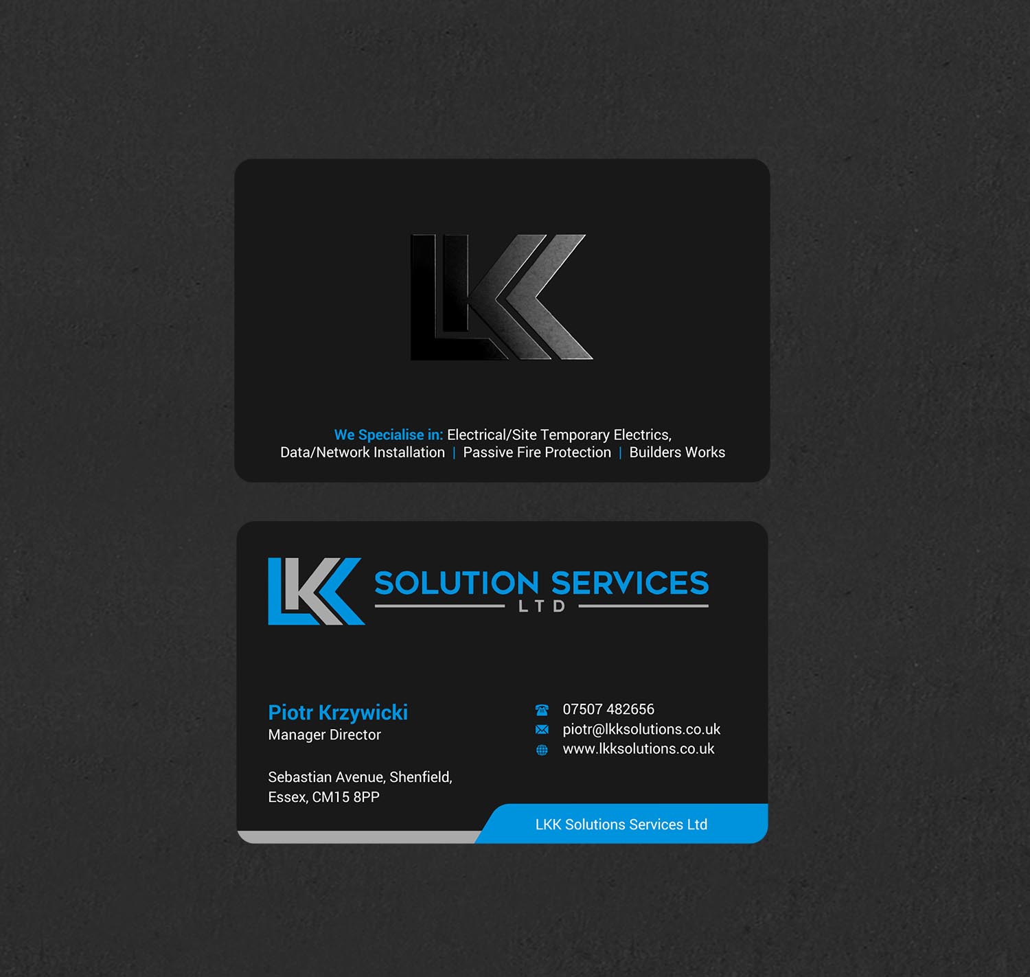 Business Card Design by INDIAN_Ashok for LKK SOLUTION SERVICES LTD | Design #27466407