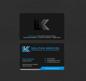 Business Card Design by INDIAN_Ashok for LKK SOLUTION SERVICES LTD | Design: #27466407