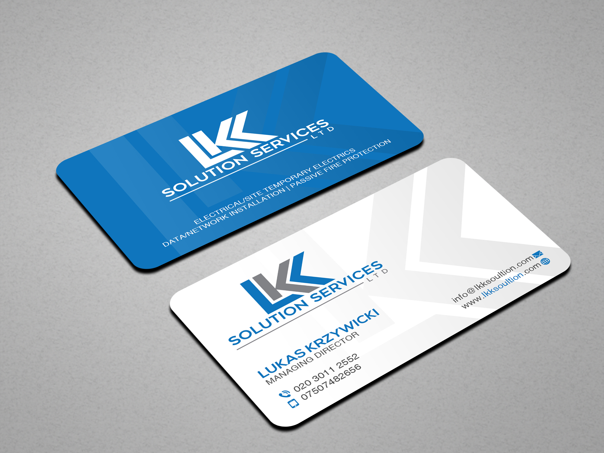 Design de Carte de Visite par Creations Box 2015 pour LKK SOLUTION SERVICES LTD | Design #27494917