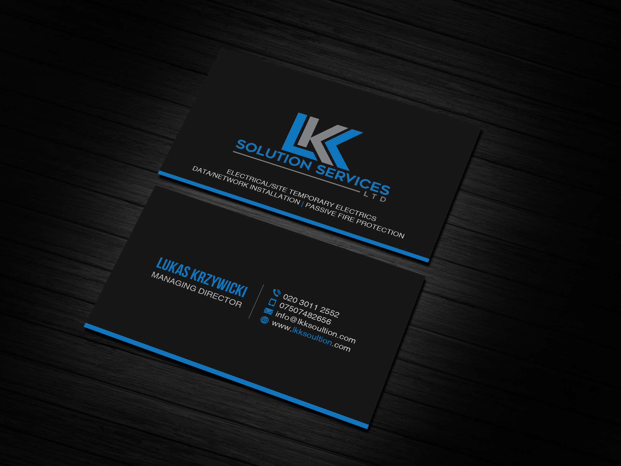 Business Card Design by Creations Box 2015 for LKK SOLUTION SERVICES LTD | Design #27495331