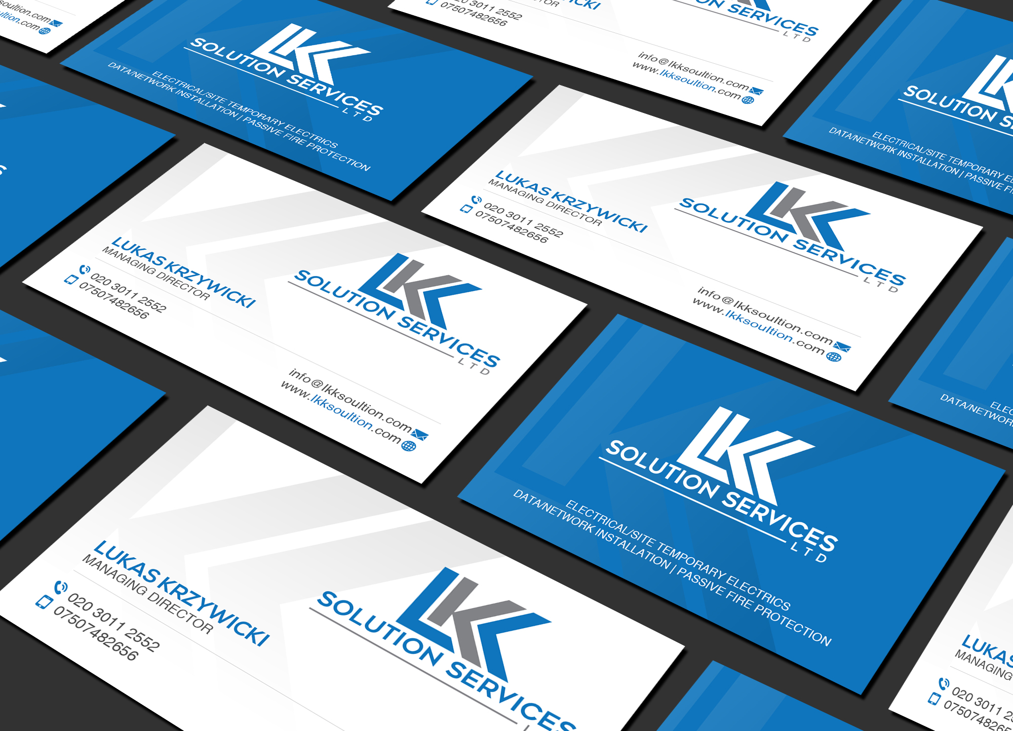 Business Card Design by Creations Box 2015 for LKK SOLUTION SERVICES LTD | Design #27495343