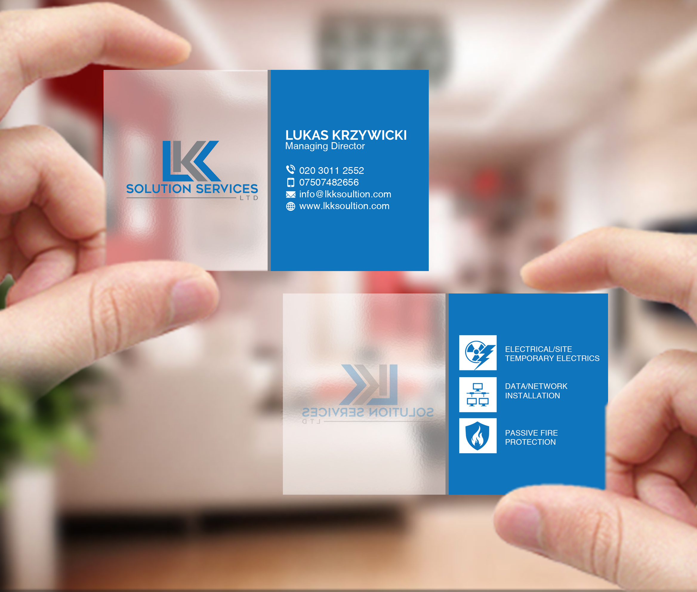 Design de Carte de Visite par Creations Box 2015 pour LKK SOLUTION SERVICES LTD | Design #27495357