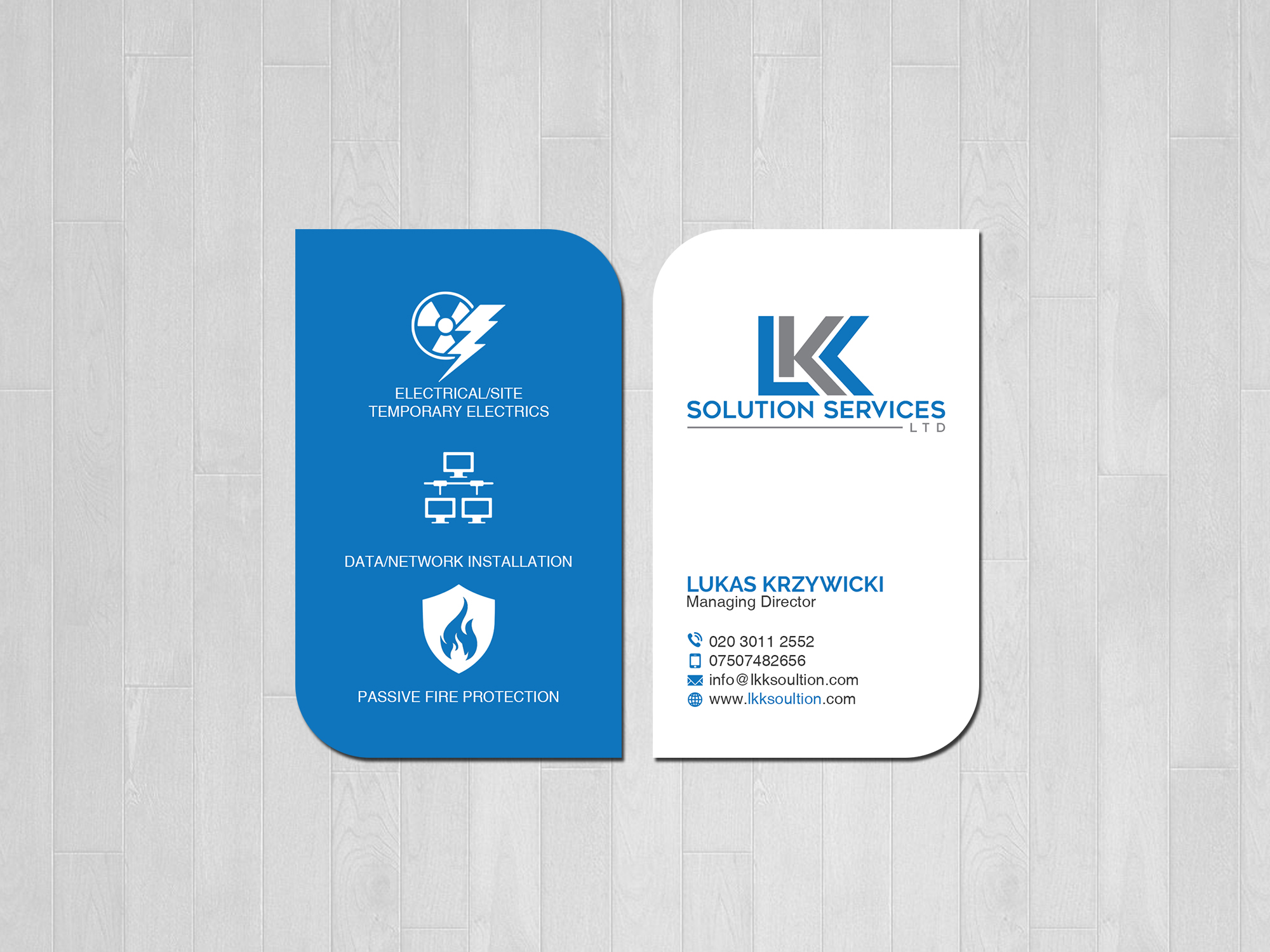 Business Card Design by Creations Box 2015 for LKK SOLUTION SERVICES LTD | Design #27500175