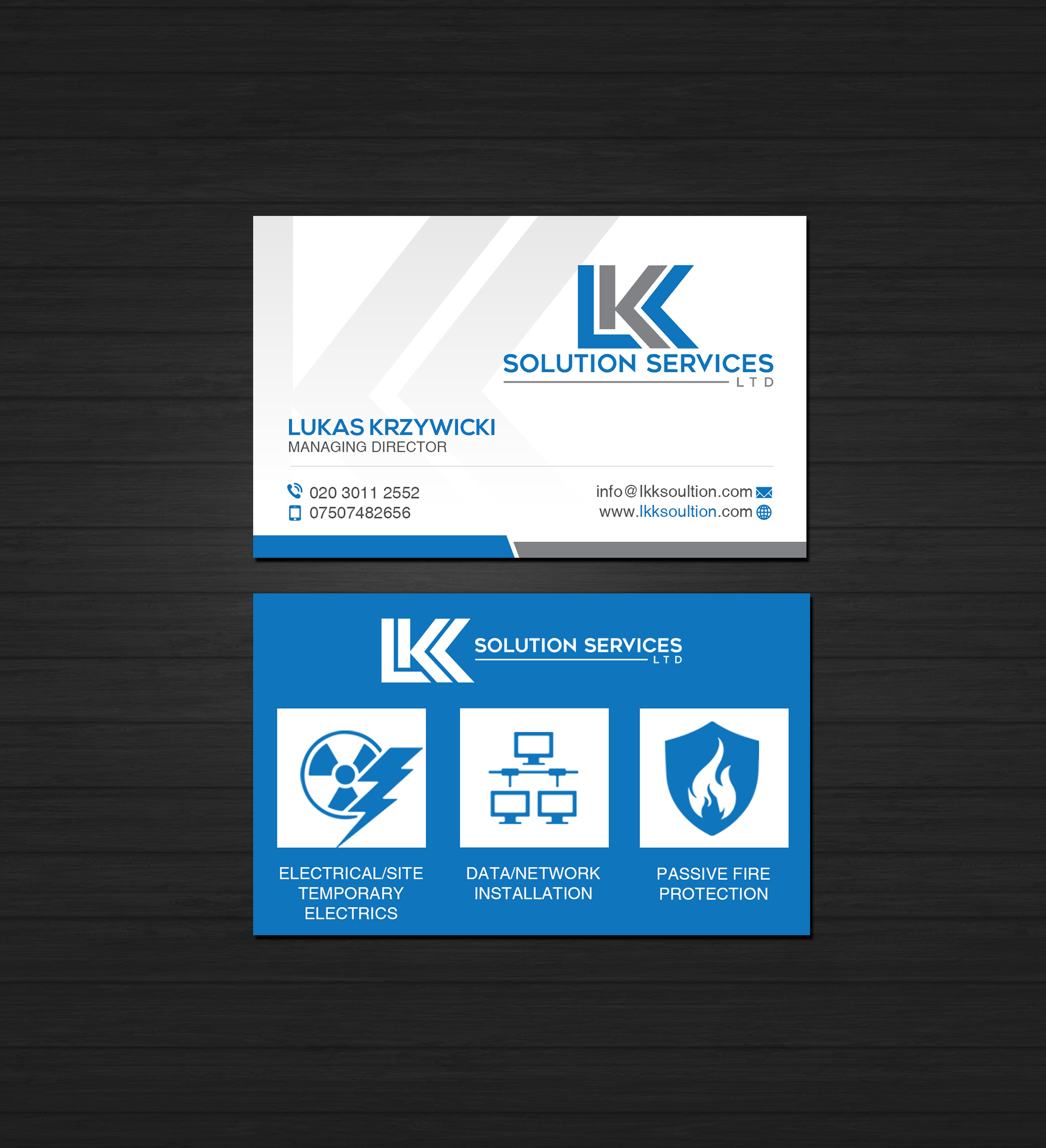 Business Card Design by Creations Box 2015 for LKK SOLUTION SERVICES LTD | Design #27500176