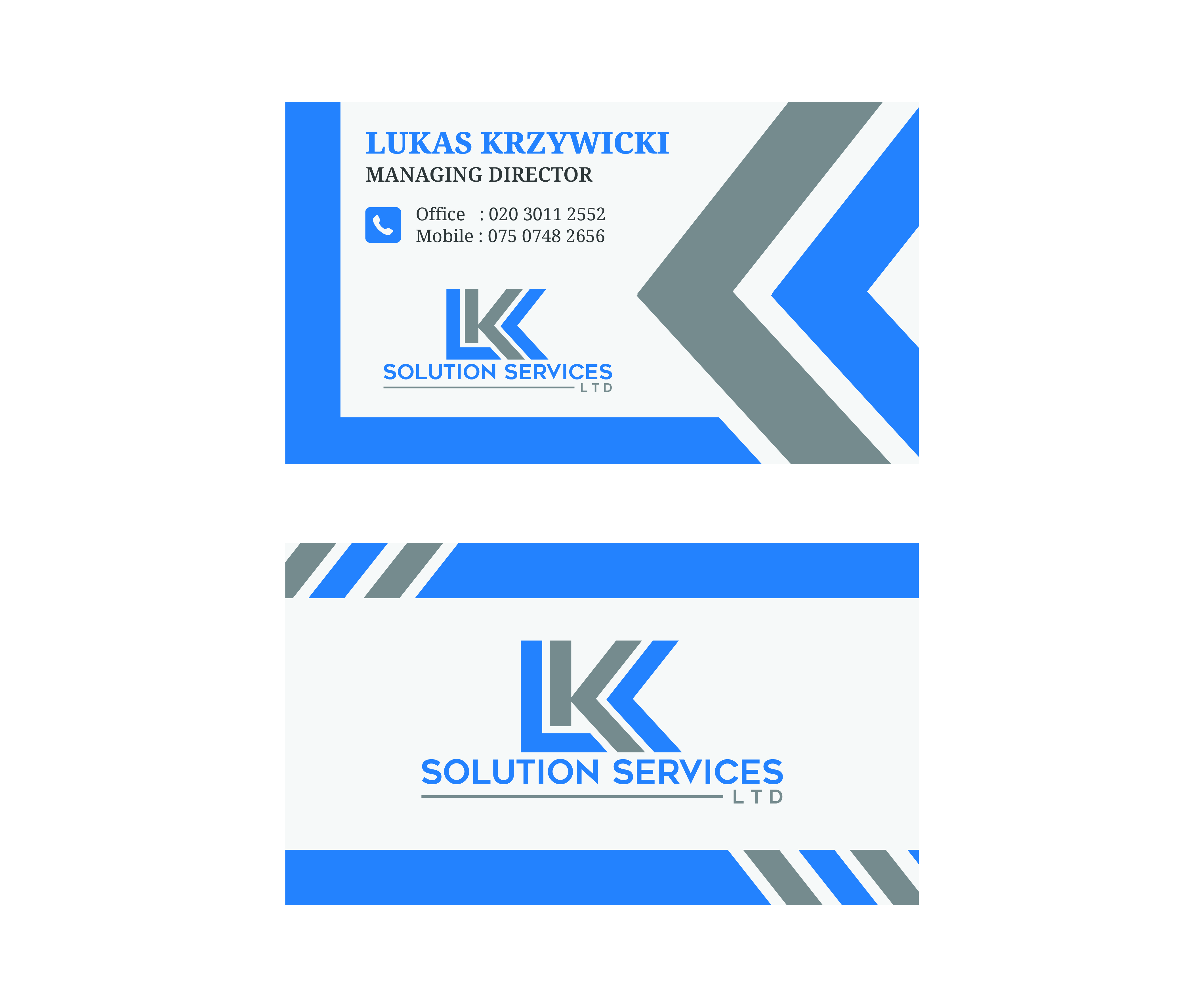 Business Card Design by azimuddin for LKK SOLUTION SERVICES LTD | Design #27475701