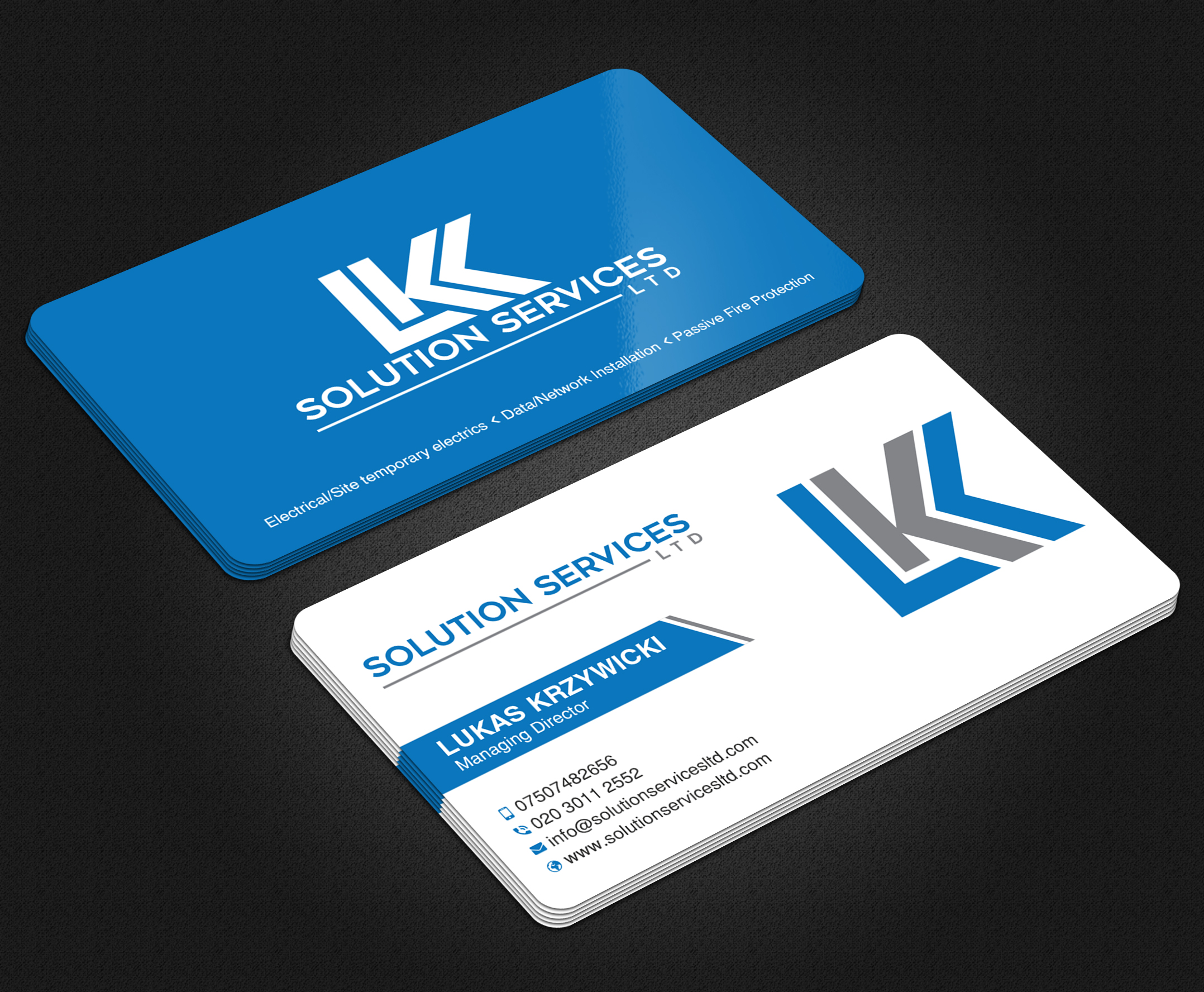 Business Card Design by Uttom 2 for LKK SOLUTION SERVICES LTD | Design #27480029