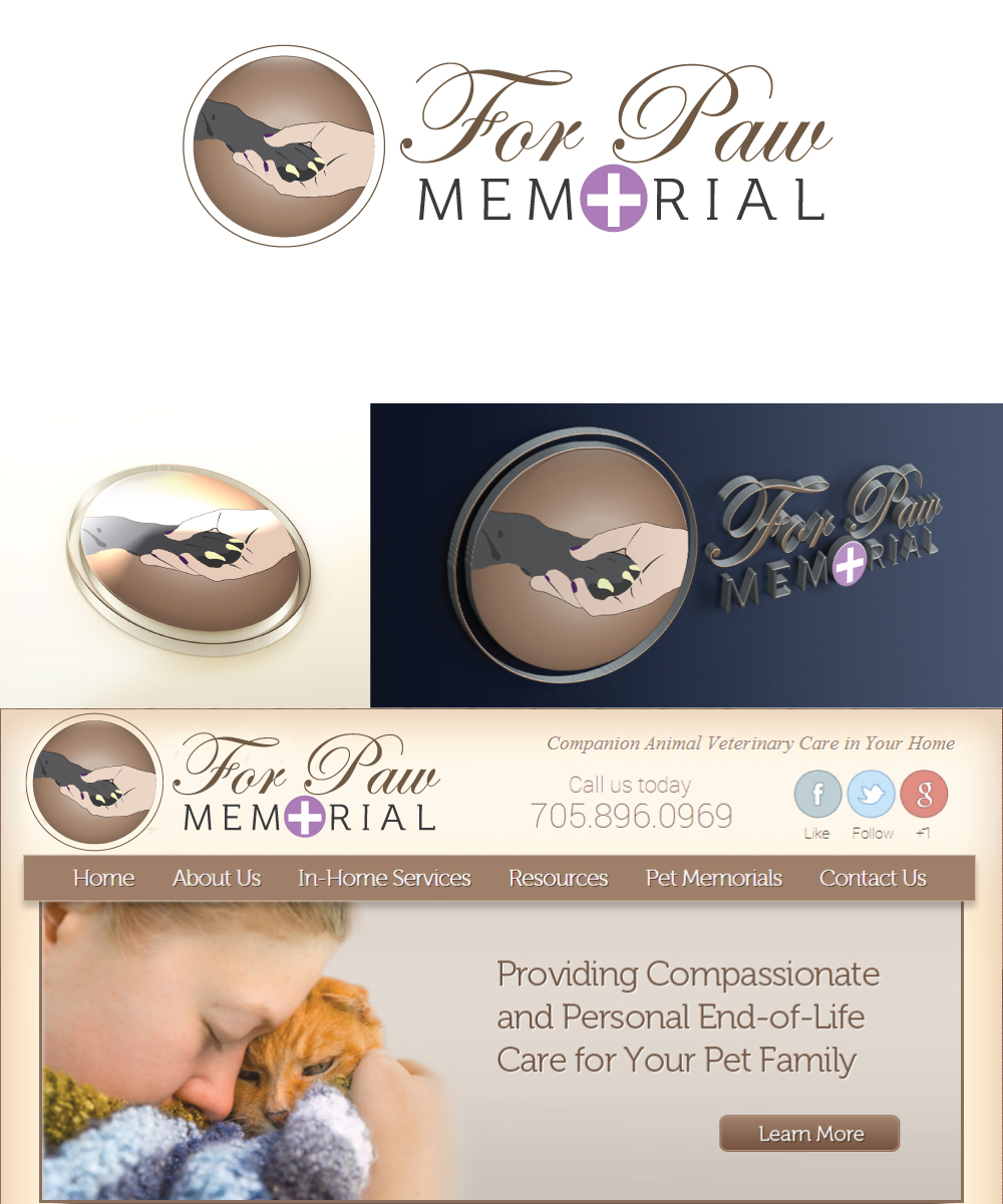 Logo Design by DraganDesign for For Paws Memorial | Design #3065621
