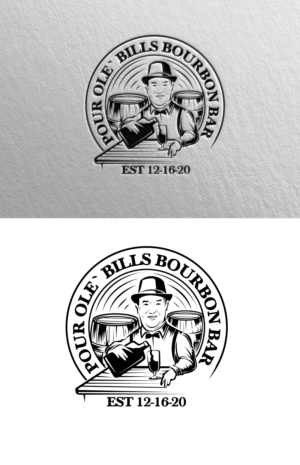 Pour Ole’ Bills Bourbon Bar   EST 12-16-20 | Logo-Design von blue eye