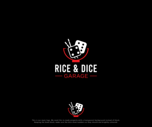 Logo Design by ecorokerz for Rice & dice  | Design: #27466484
