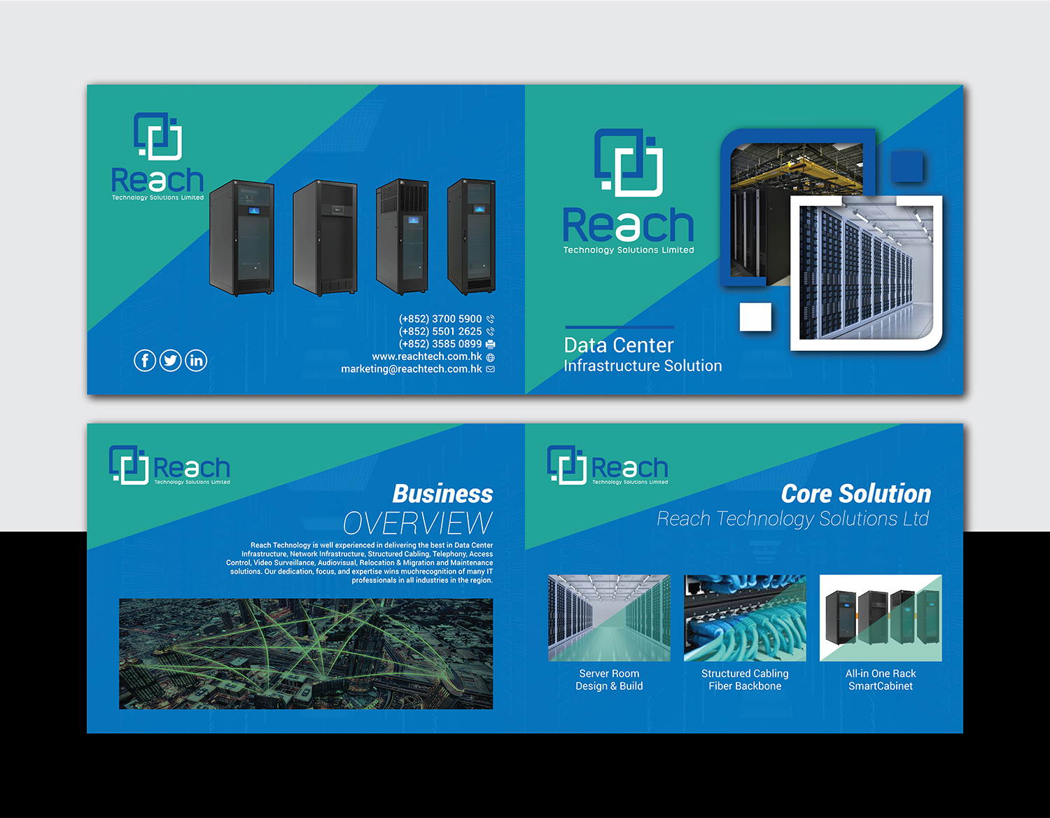 Brochure Design by Deziners Zone for Reach Technology Solutions Limited | Design #27483368