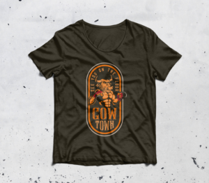 Fun and Simple cow design for a CrossFit shirt | T-shirt Design by the.x