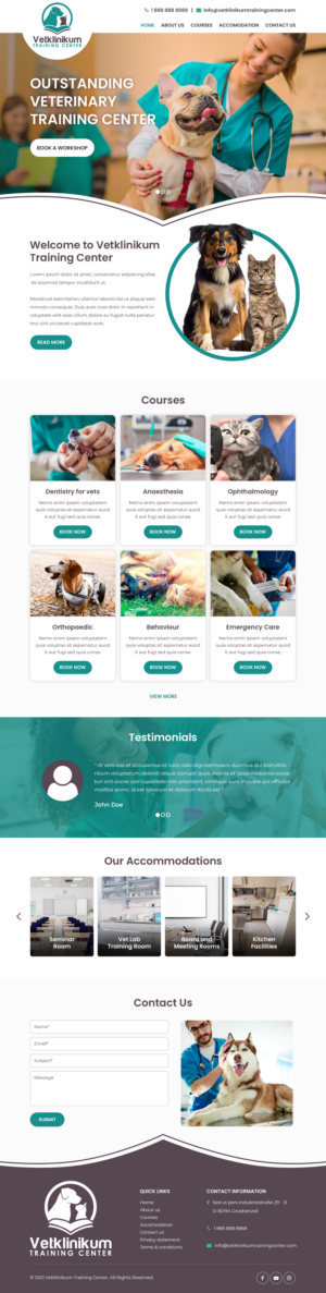 New website for out outstanding veterinary training center | Diseño Web por Starlyn DS