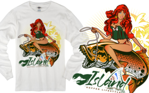 Long sleeve fishing shirt design | T-Shirt-Design von DUBIOSUL