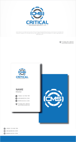 Logo Design by graphicevolution for Critical maintenance services  | Design: #27477603