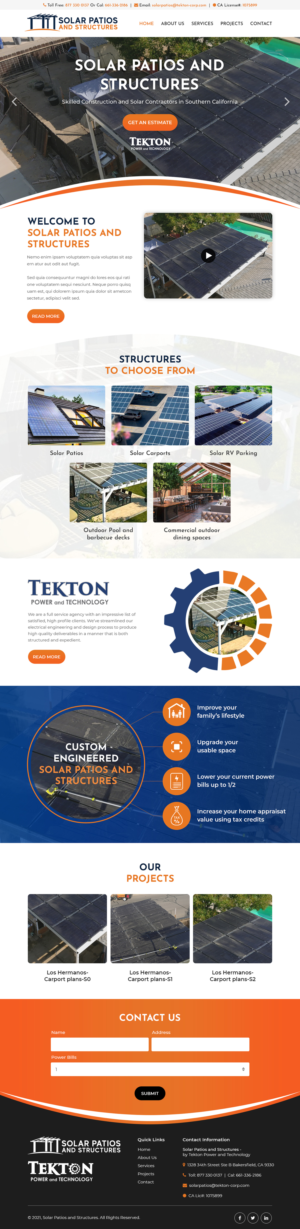 Web Design by Starlyn DS for Tekton Power and Technology | Design: #27500010