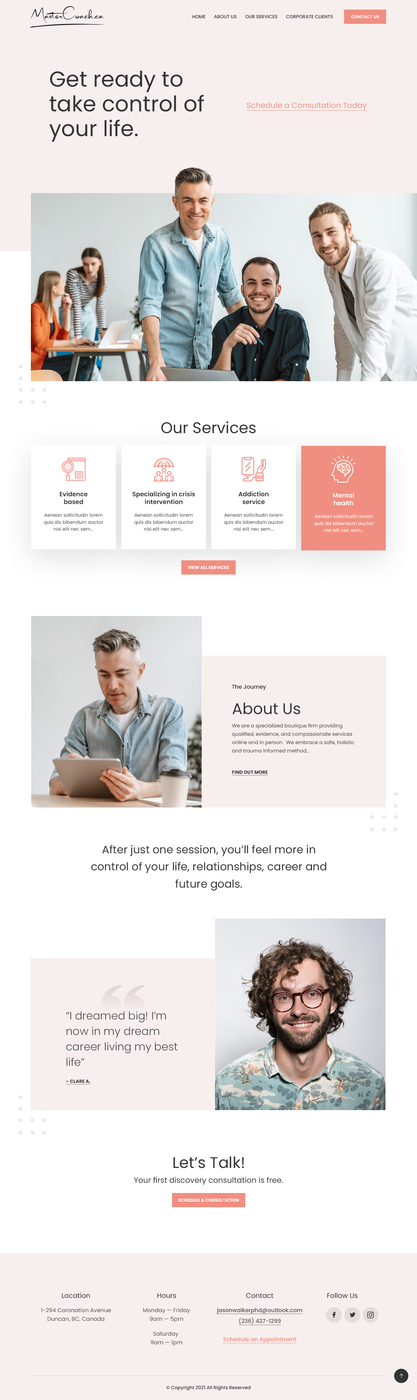 Web Design par nzdesigners pour Jason Walker PhD Consulting Ltd | Design #27489179