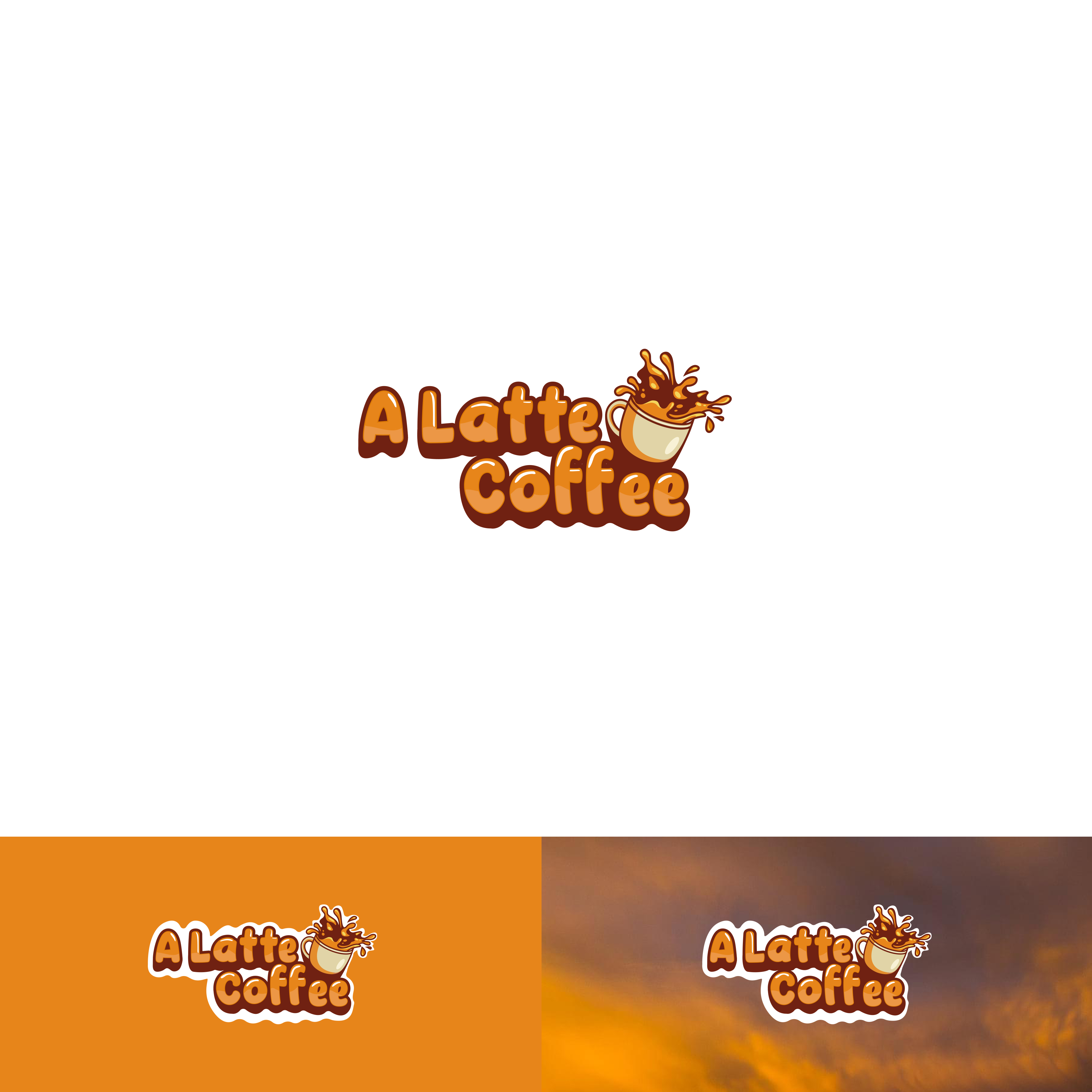Logo Design by Okkar Htun for A Latte Coffee | Design #27561945