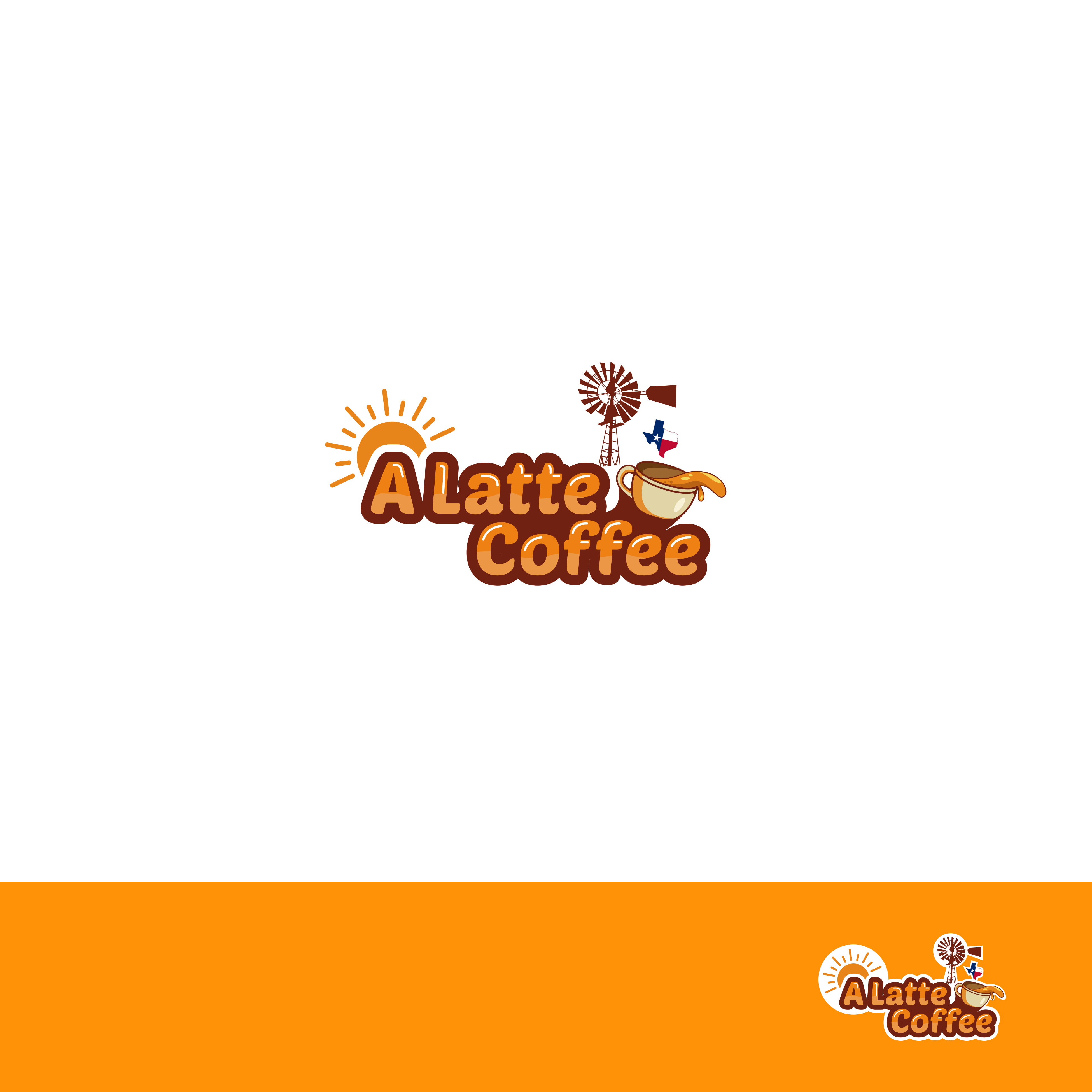 Logo Design by Okkar Htun for A Latte Coffee | Design #27583822