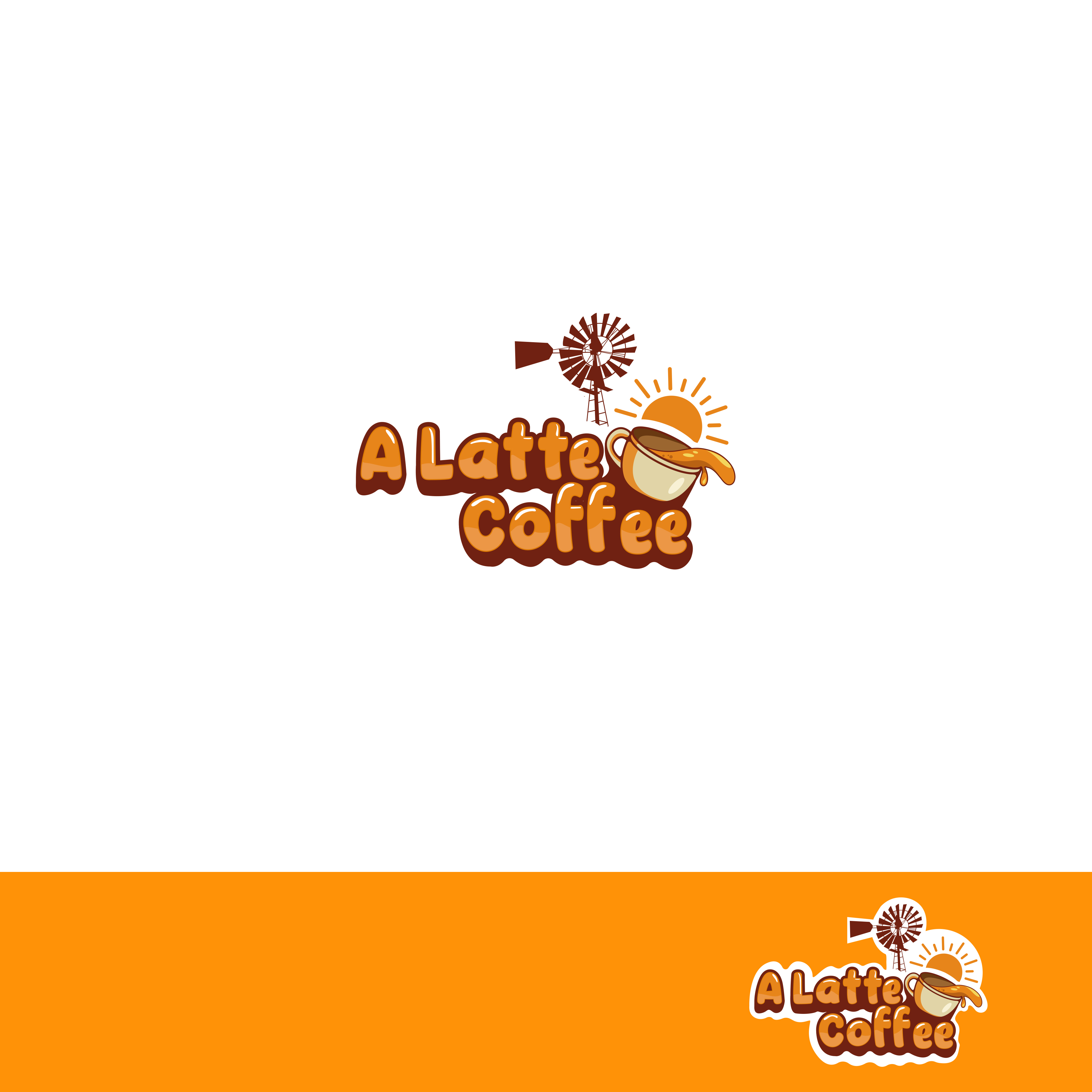 Logo Design by Okkar Htun for A Latte Coffee | Design #27585012