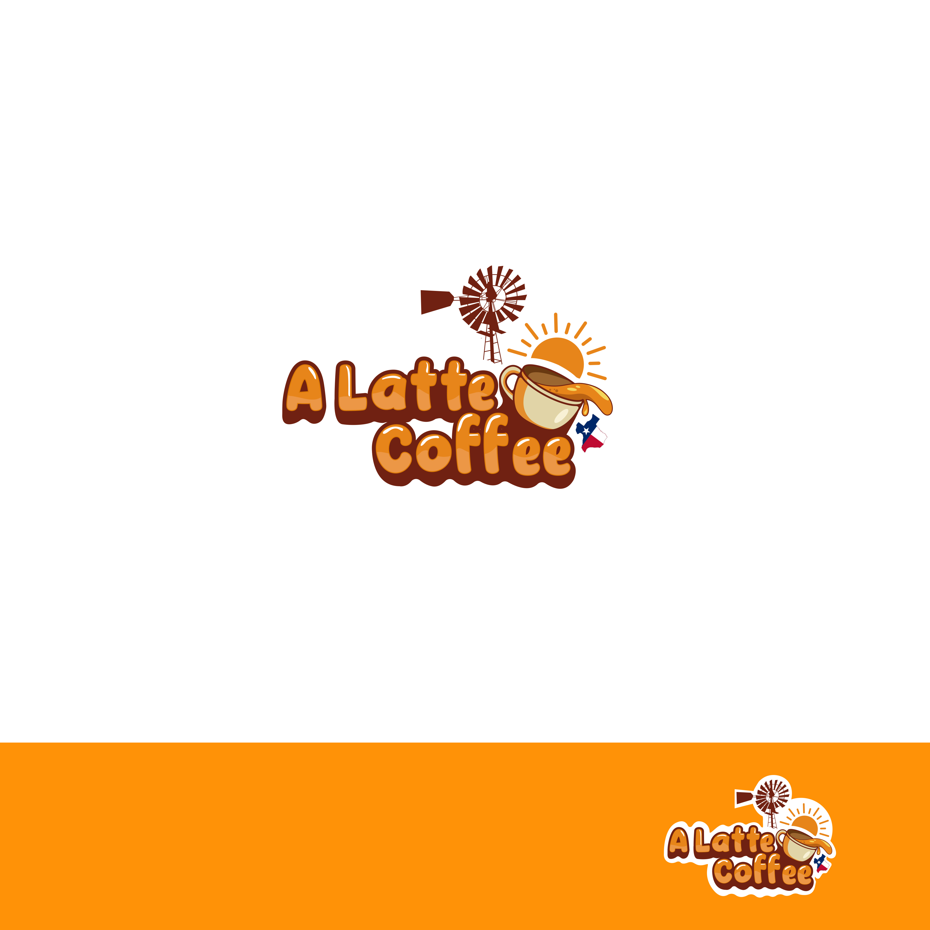 Logo Design by Okkar Htun for A Latte Coffee | Design #27585016