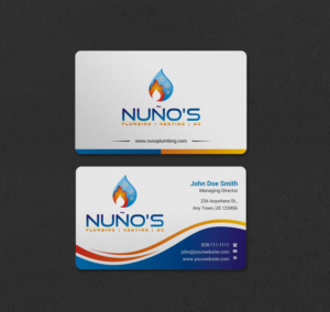 Business Card Design by INDIAN_Ashok for Justin Nuno HVAC & Plumbing LLC | Design: #27491344