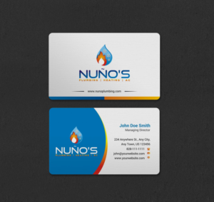 Business Card Design by INDIAN_Ashok for Justin Nuno HVAC & Plumbing LLC | Design: #27491346