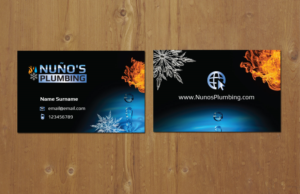 Business Card Design by MNM for Justin Nuno HVAC & Plumbing LLC | Design #27490416