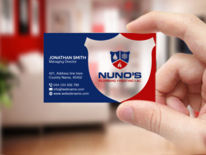 Business Card Design by Creations Box 2015 for Justin Nuno HVAC & Plumbing LLC | Design: #27506122