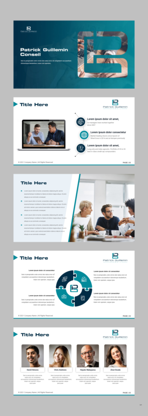 PowerPoint Design by pb for Patrick Guillemin Conseil SARL | Design: #27497713