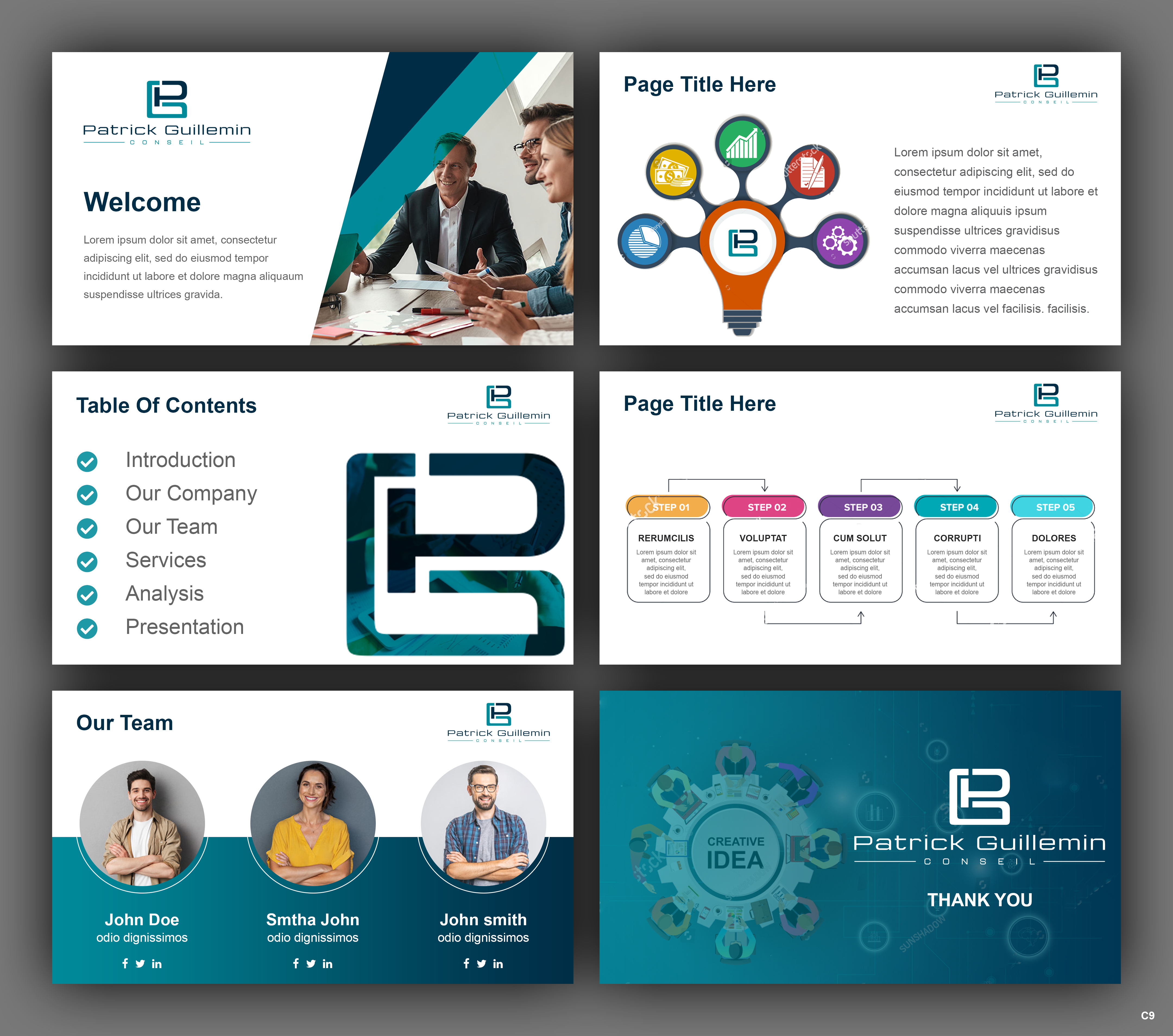 PowerPoint Design by pb for Patrick Guillemin Conseil SARL | Design #27497722