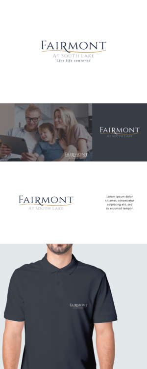 Fairmont at South Lake.  Two possible tag lines: "Live Life Centered" or "Find Your Happy Place" | Logo Design by GBDESIGN