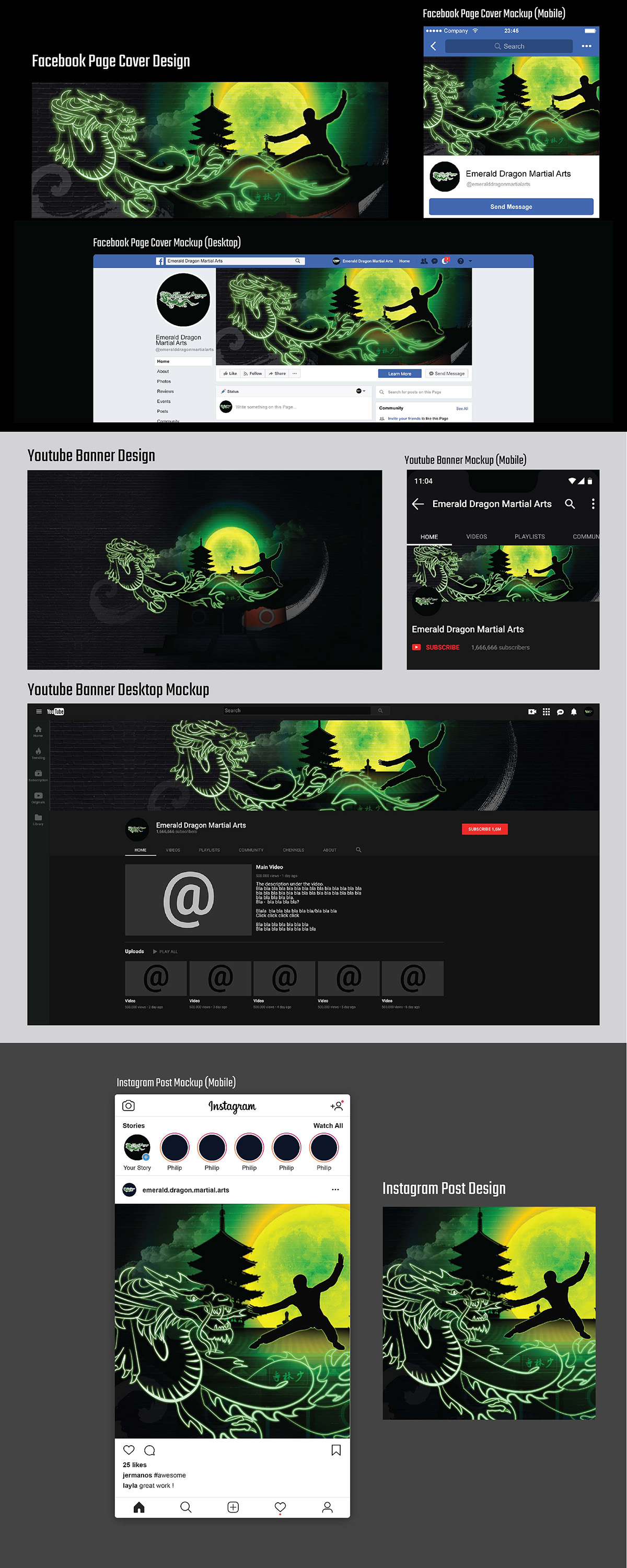 Design Graphique par UsagiRabbit pour Emerald Dragon Martial Arts Pty Ltd | Design : #27545253