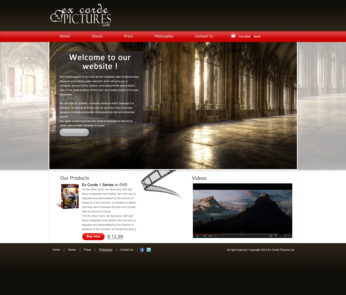 Web Design by KKORZENIOWSKI. for Ex Corde Pictures | Design: #749341
