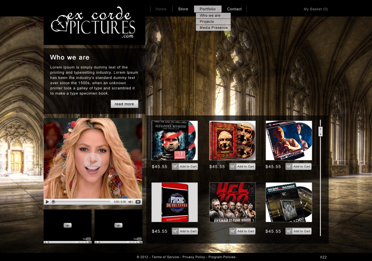 Web Design by pb for Ex Corde Pictures | Design #745965