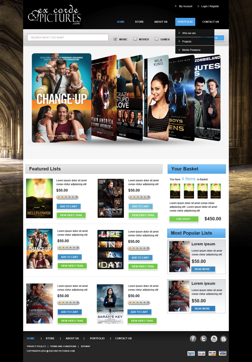 Web Design by pb for Ex Corde Pictures | Design #745967