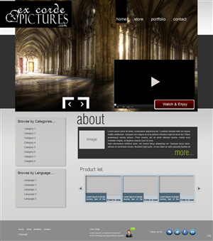 Web Design by pb for Ex Corde Pictures | Design: #747766