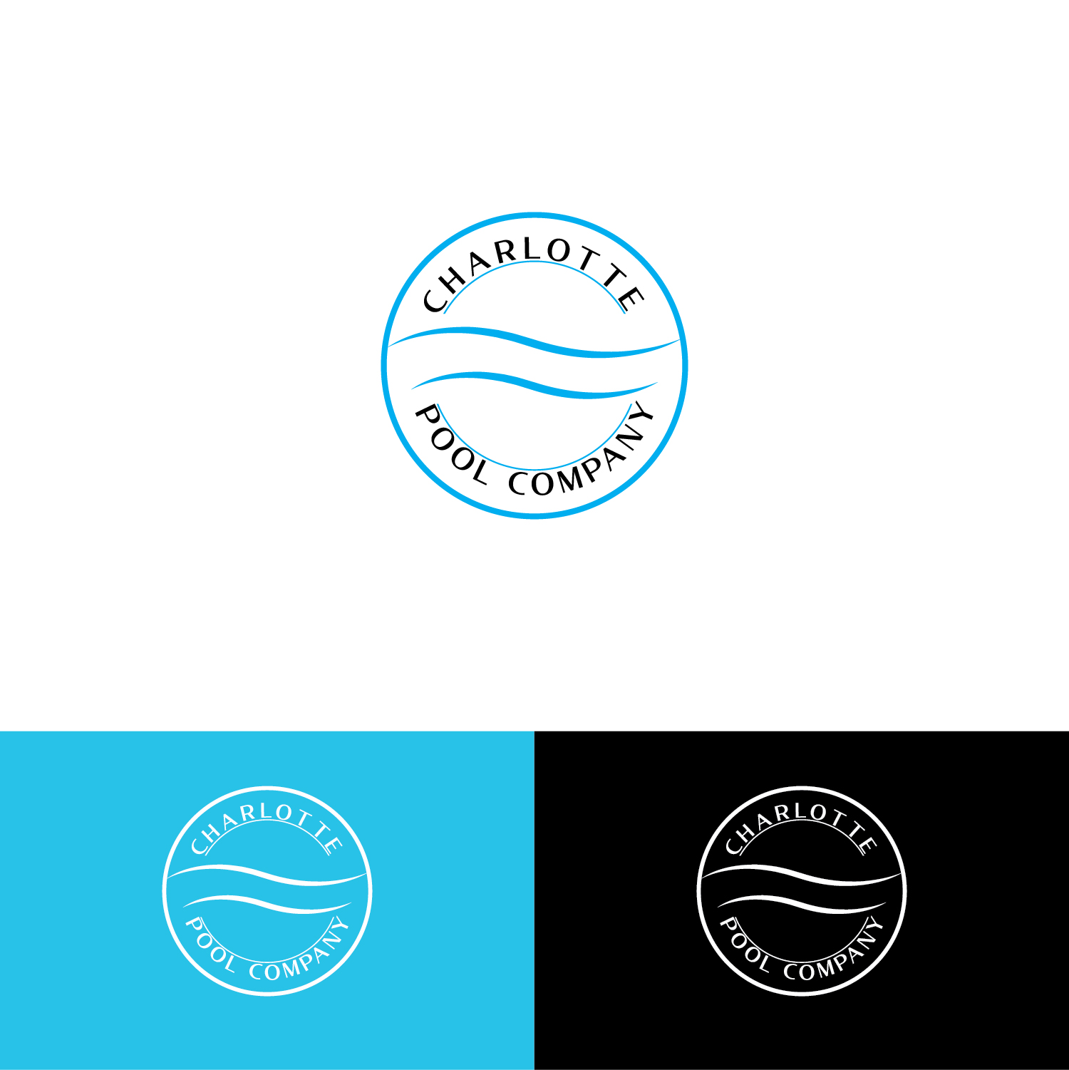 Logo Design by Maxo-Biz for Charlotte Pool Company | Design #27532305