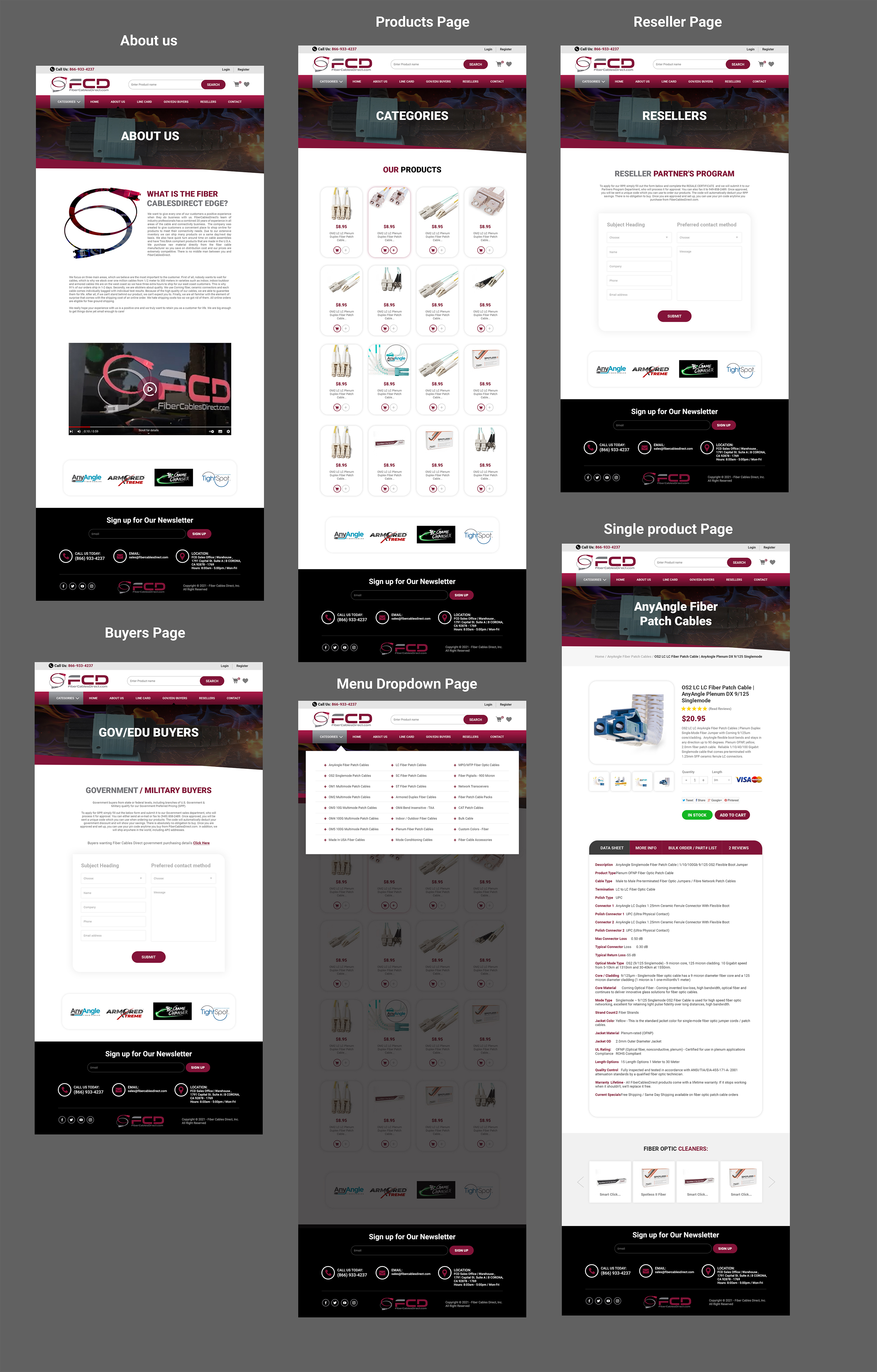 Web Design by MAHABA for FiberCablesDirect.com | Design #27757371